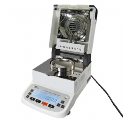Halogen moisture analyzer for testing plastics and rubber